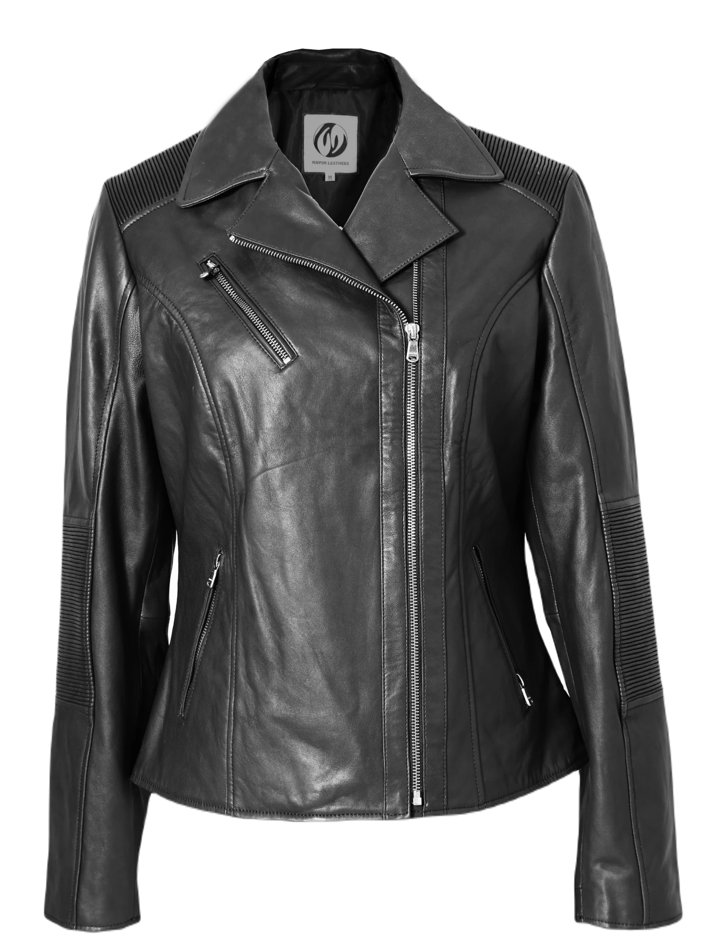 IMG_0002_1_Black_Biker Black leather bikers jacket