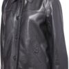 Women's Front button leather jacket