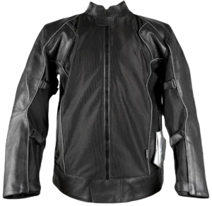 Motorcycle Leather Jacket with Armor