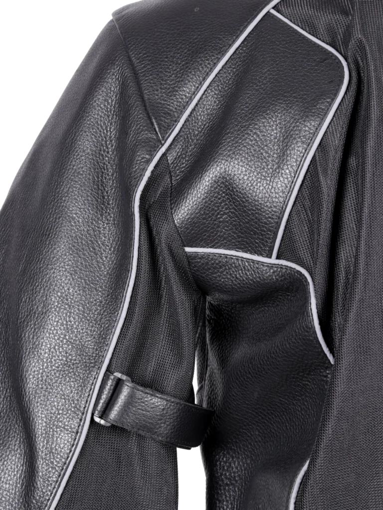 Motorcycle Leather Jacket with Armor