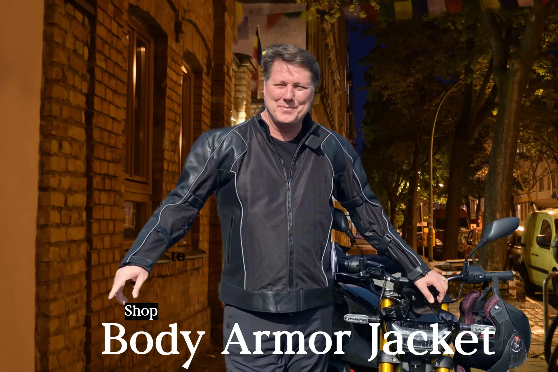 Motorcycle Jacket with Armor - Real Leather Armored Leather Jacket for Men