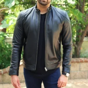 mens black bomber jacket